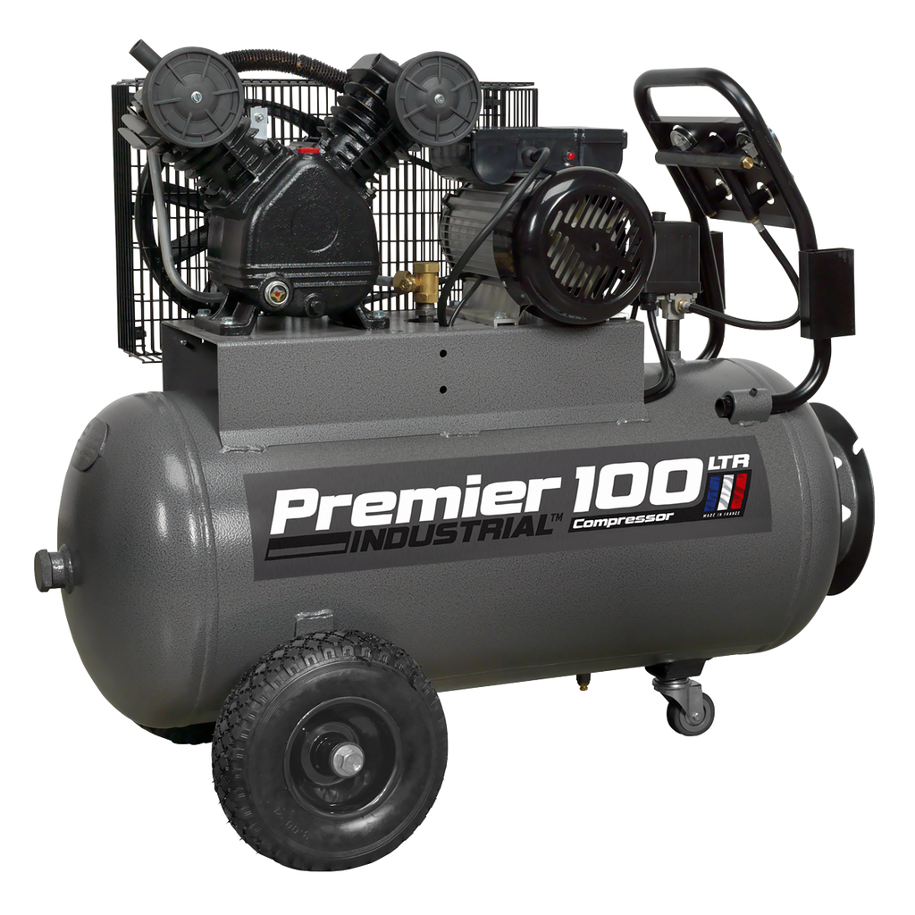 100L Belt Drive Air Compressor with Front Control Panel 3hp SAC3103B