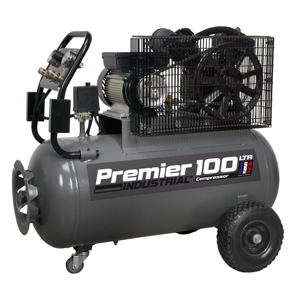 100L Belt Drive Air Compressor with Front Control Panel 3hp SAC3103B