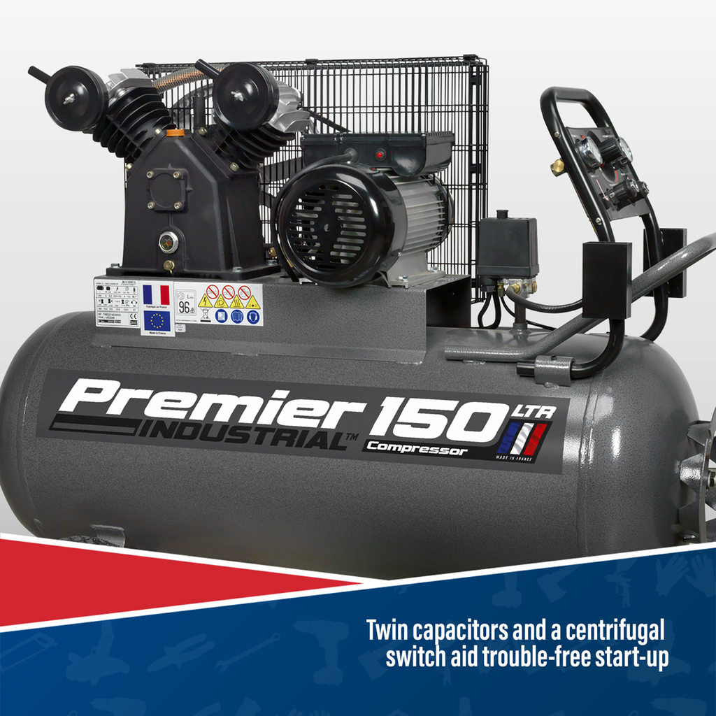 150L Belt Drive Air Compressor with Front Control Panel 3hp SAC3153B