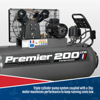 200L Belt Drive Air Compressor with Front Control Panel 3hp SAC3203B