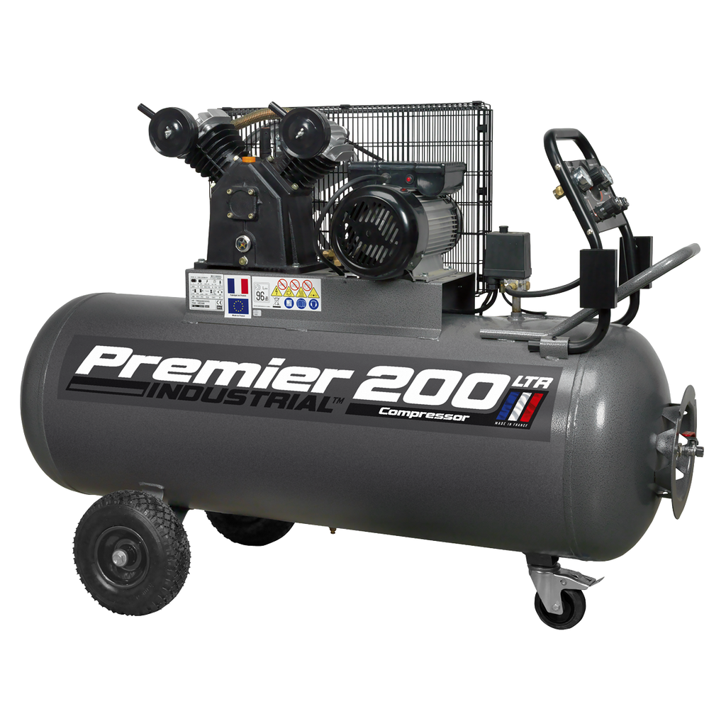 200L Belt Drive Air Compressor with Front Control Panel 3hp SAC3203B