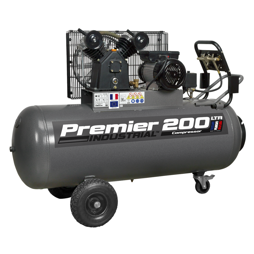 200L Belt Drive Air Compressor with Front Control Panel 3hp SAC3203B