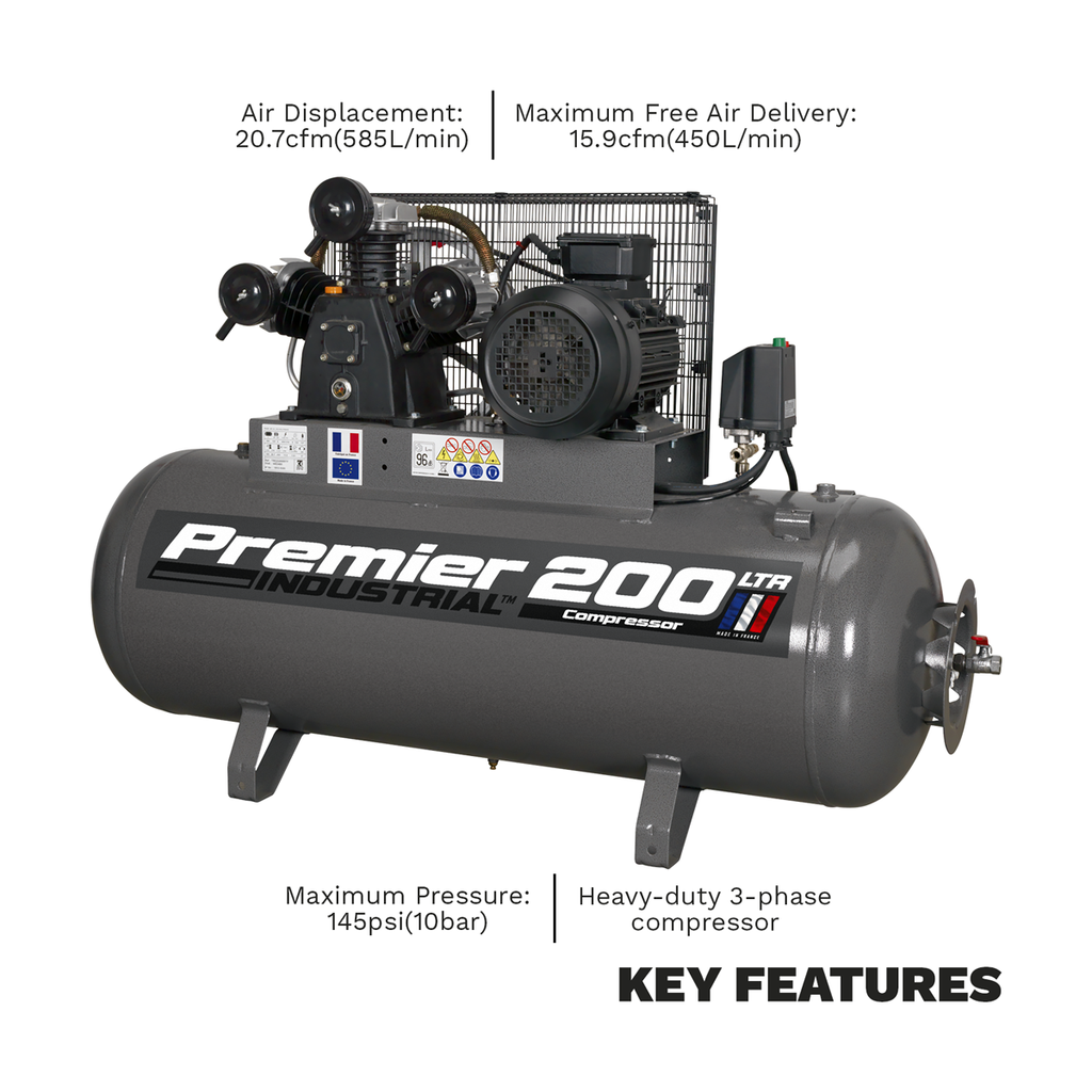 200L Belt Drive Air Compressor 5.5hp SAC32055B