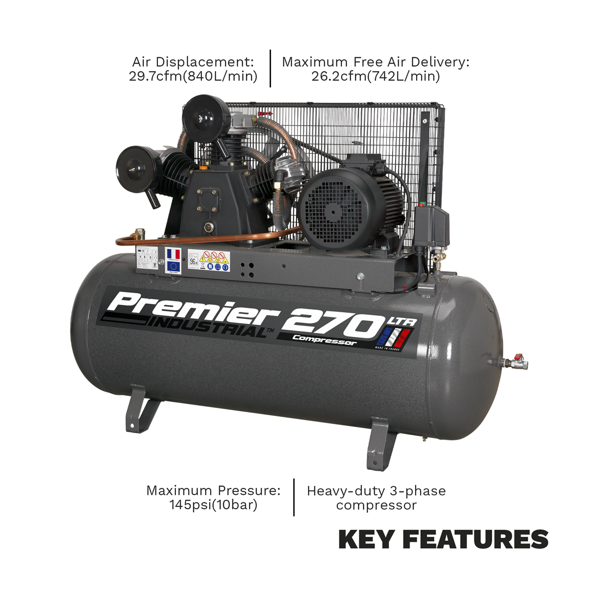270L Belt Drive Air Compressor 7.5hp SAC32775B