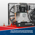 200L Belt Drive Air Compressor with Cast Cylinders 5.5hp 2-Stage SAC42055B