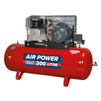 200L Belt Drive Air Compressor with Cast Cylinders 5.5hp 2-Stage SAC42055B
