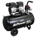 50L Low Noise Oil Free Direct Drive Air Compressor 1hp SAC5000S
