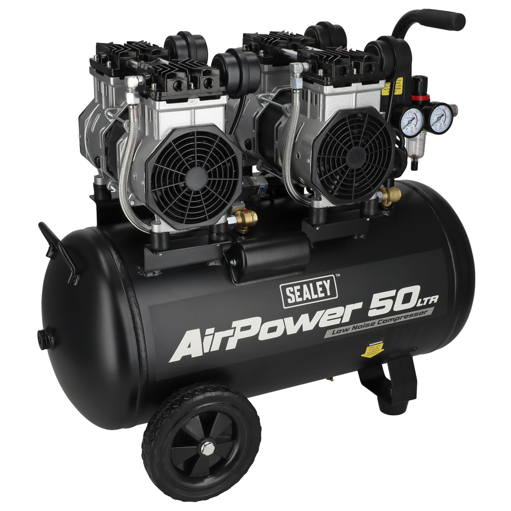 50L Low Noise Oil Free Direct Drive Air Compressor 2 x 2hp SAC5001S