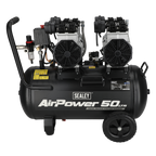 50L Low Noise Oil Free Direct Drive Air Compressor 2 x 2hp SAC5001S