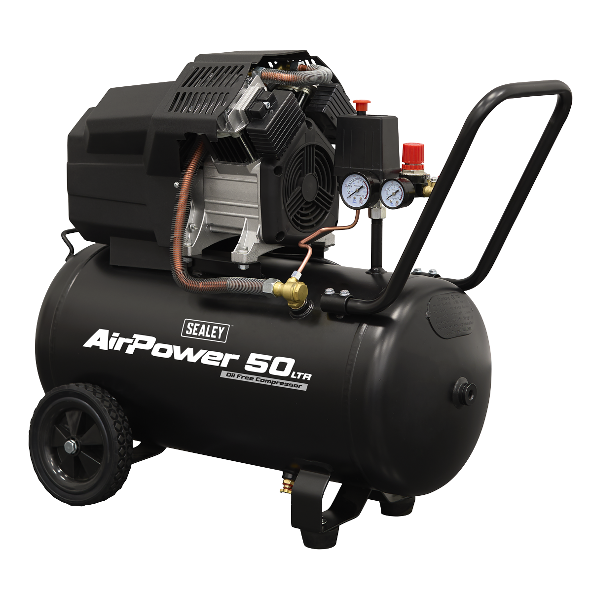 50L Oil Free V-Twin Direct Drive Air Compressor 3hp SAC5002