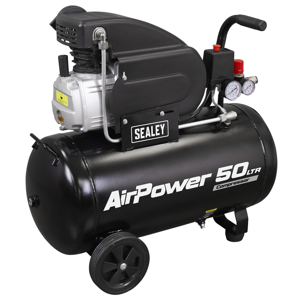 50L Direct Drive Air Compressor 2hp with 4pc Air Accessory Kit SAC5020APK
