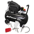 50L Direct Drive Air Compressor 2hp with 4pc Air Accessory Kit SAC5020APK