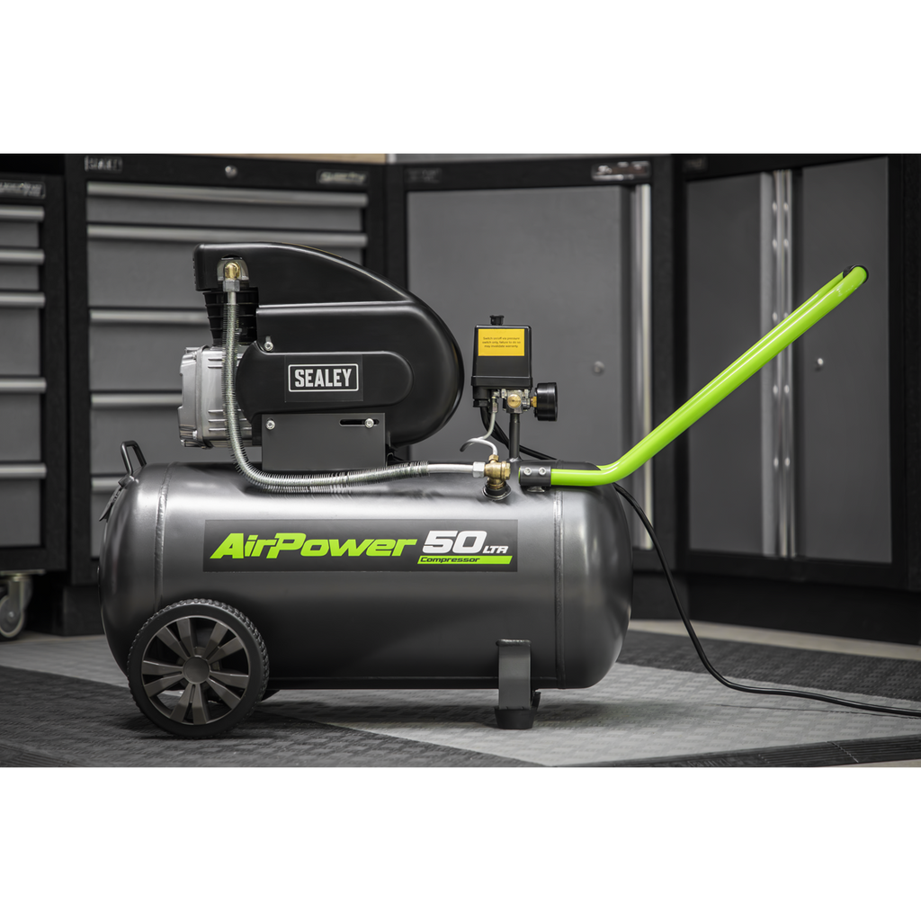 50L Direct Drive Air Compressor 2hp with 4pc Air Accessory Kit SAC5020EPK