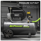 50L Direct Drive Air Compressor 2hp with 4pc Air Accessory Kit SAC5020EPK