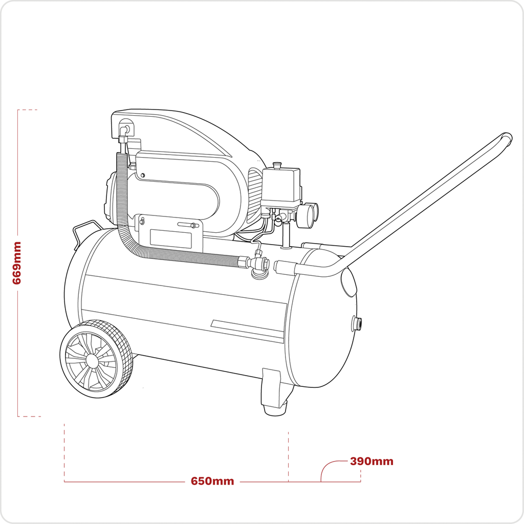 50L Direct Drive Air Compressor 2hp SAC5020E