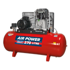 270L Belt Drive Air Compressor with Cast Cylinders 7.5hp 2-Stage SAC52775B
