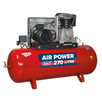 270L Belt Drive Air Compressor with Cast Cylinders 7.5hp 2-Stage SAC52775B