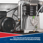 500L Belt Drive Air Compressor with Cast Cylinders 7.5hp 2-Stage SAC55075B