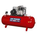 500L Belt Drive Air Compressor with Cast Cylinders 7.5hp 2-Stage SAC55075B
