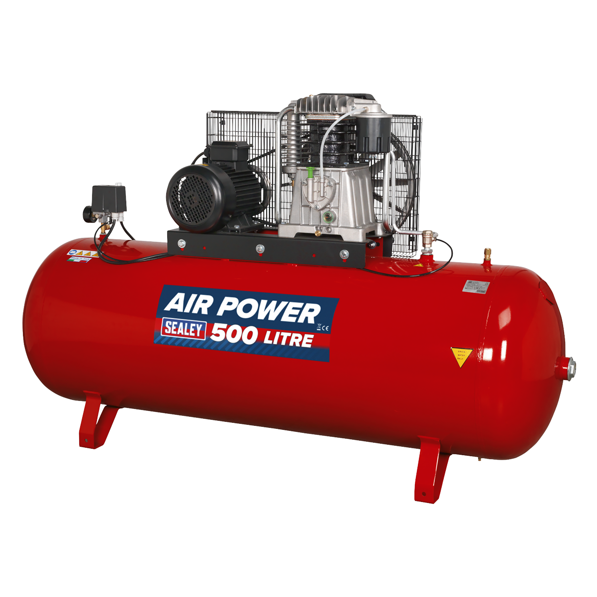 500L Belt Drive Air Compressor with Cast Cylinders 7.5hp 2-Stage SAC55075B
