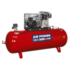 500L Belt Drive Air Compressor with Cast Cylinders 7.5hp 2-Stage SAC55075B