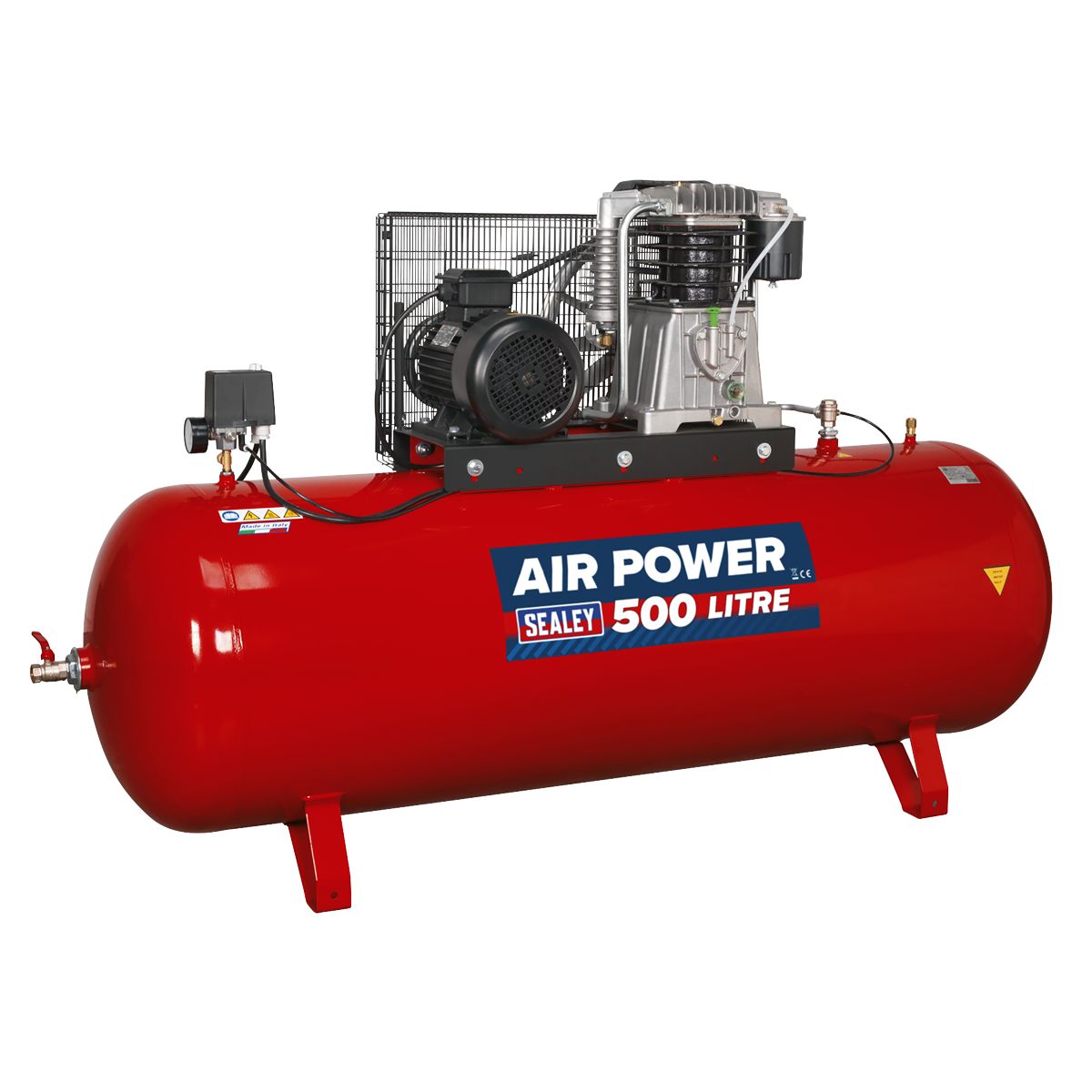 500L Belt Drive Air Compressor with Cast Cylinders 7.5hp 2-Stage SAC55075B