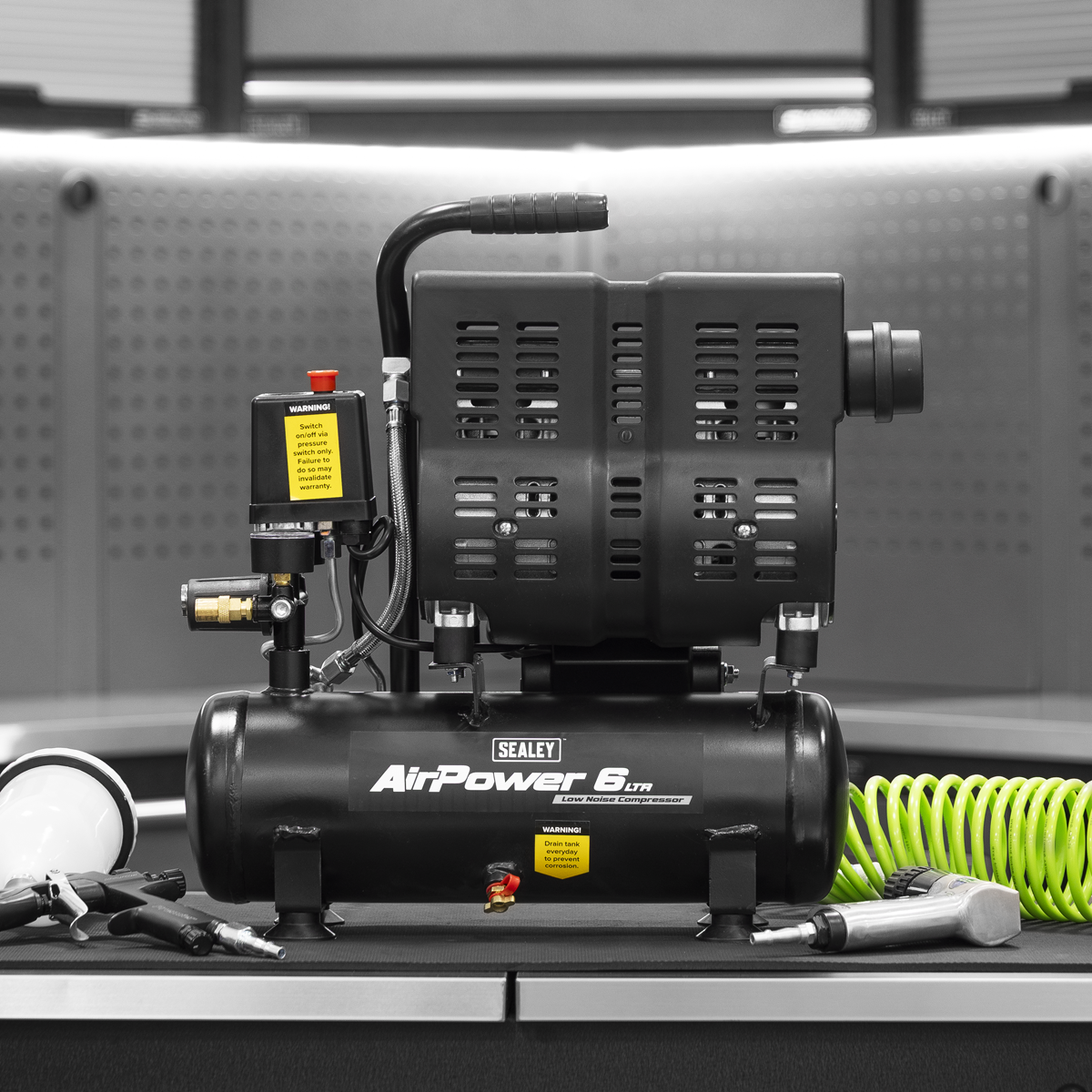 6L Oil Free Low Noise Direct Drive Air Compressor 1hp SAC6000S