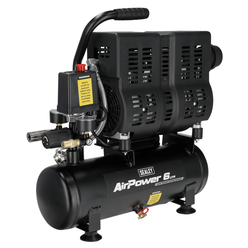 6L Oil Free Low Noise Direct Drive Air Compressor 1hp SAC6000S