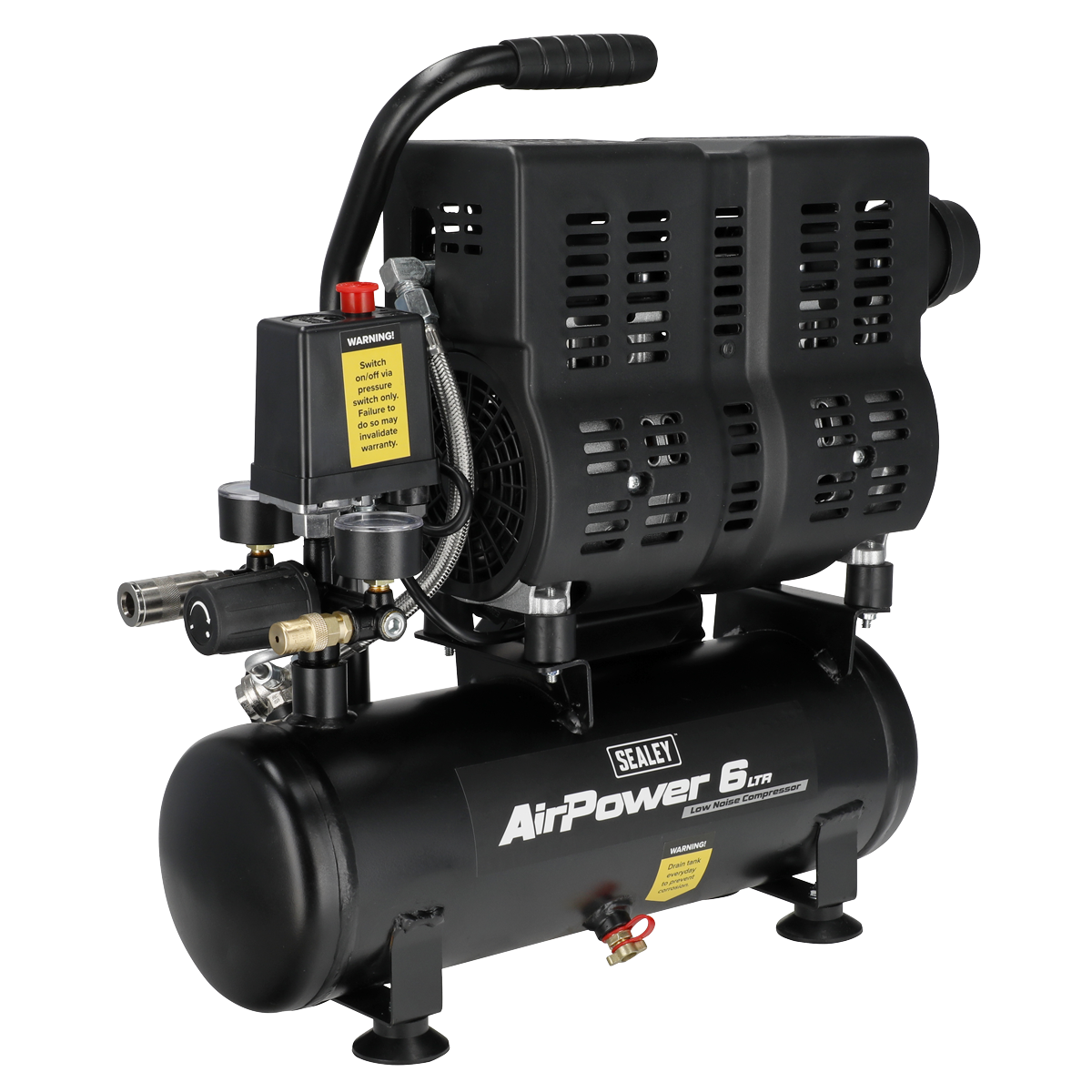 6L Oil Free Low Noise Direct Drive Air Compressor 1hp SAC6000S