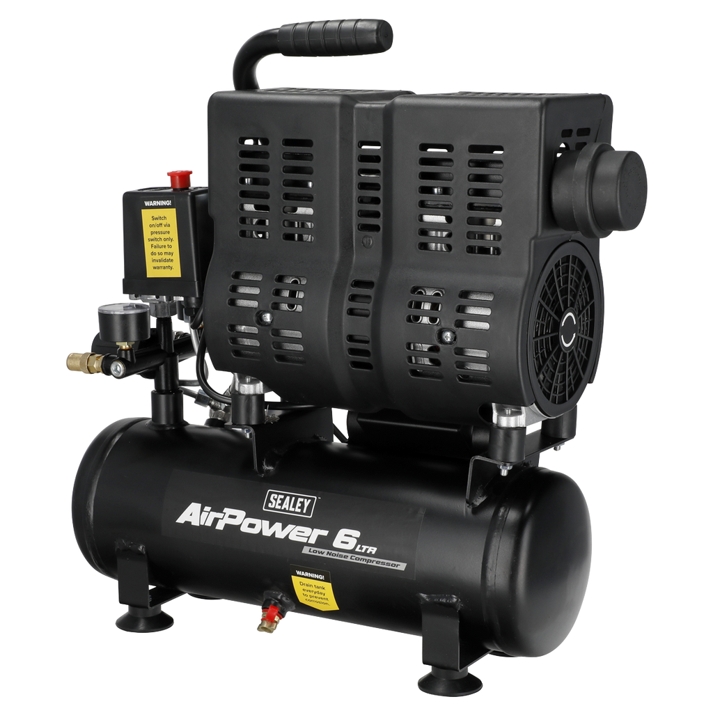 6L Oil Free Low Noise Direct Drive Air Compressor 1hp SAC6000S