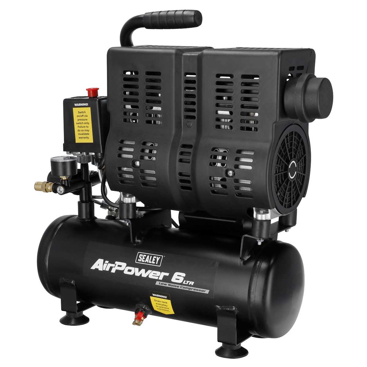 6L Oil Free Low Noise Direct Drive Air Compressor 1hp SAC6000S