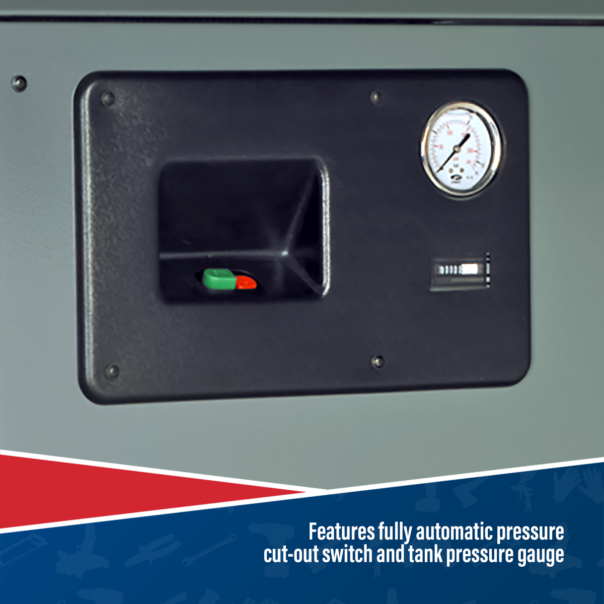 270L Low Noise Belt Drive Air Compressor with Cast Cylinders 7.5hp 2-Stage SAC72775BLN