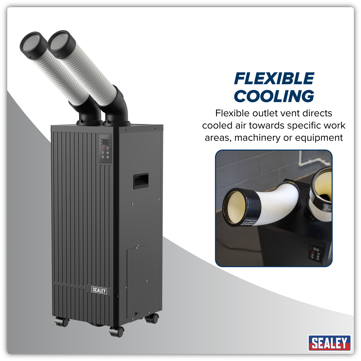 Industrial Spot Cooler Air Conditioner/Dehumidifier/Air Cooler 8,500Btu/hr (2.5kW) SAC8500