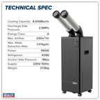 Industrial Spot Cooler Air Conditioner/Dehumidifier/Air Cooler 8,500Btu/hr (2.5kW) SAC8500