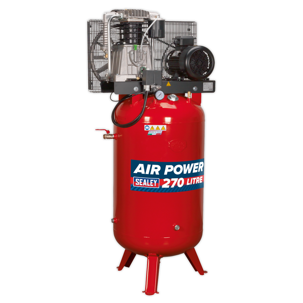 270L Vertical Belt Drive Air Compressor with Cast Cylinders 7.5hp 2-Stage SACV52775B