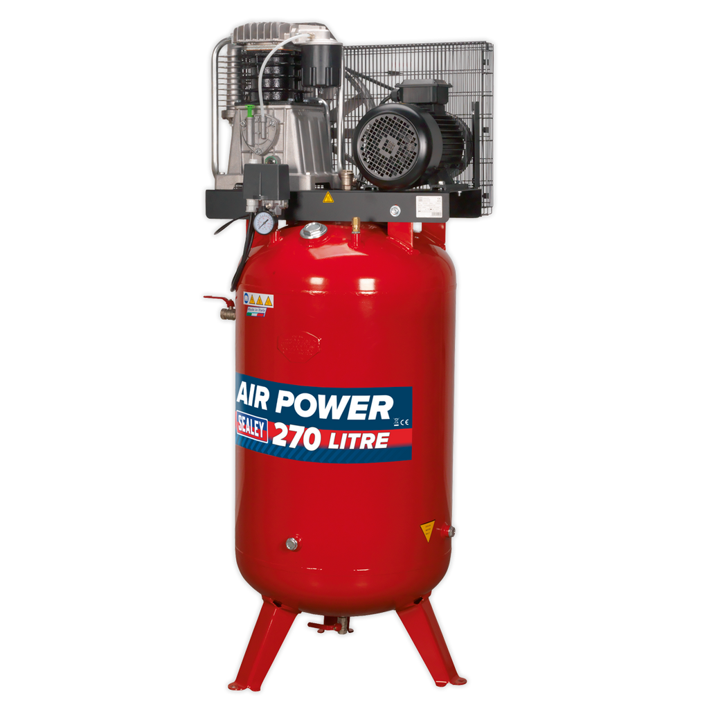 270L Vertical Belt Drive Air Compressor with Cast Cylinders 7.5hp 2-Stage SACV52775B