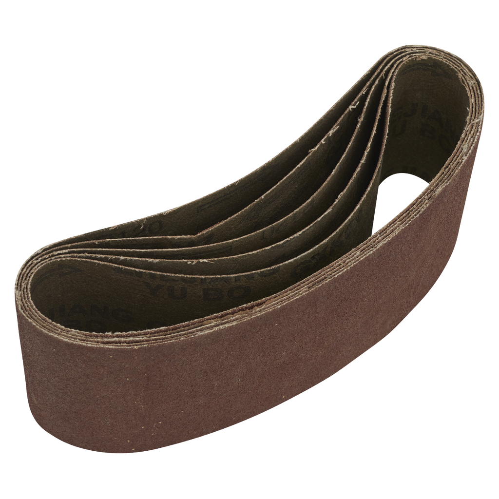 76 x 457mm Sanding Belt 120Grit - Pack of 5 SB120457