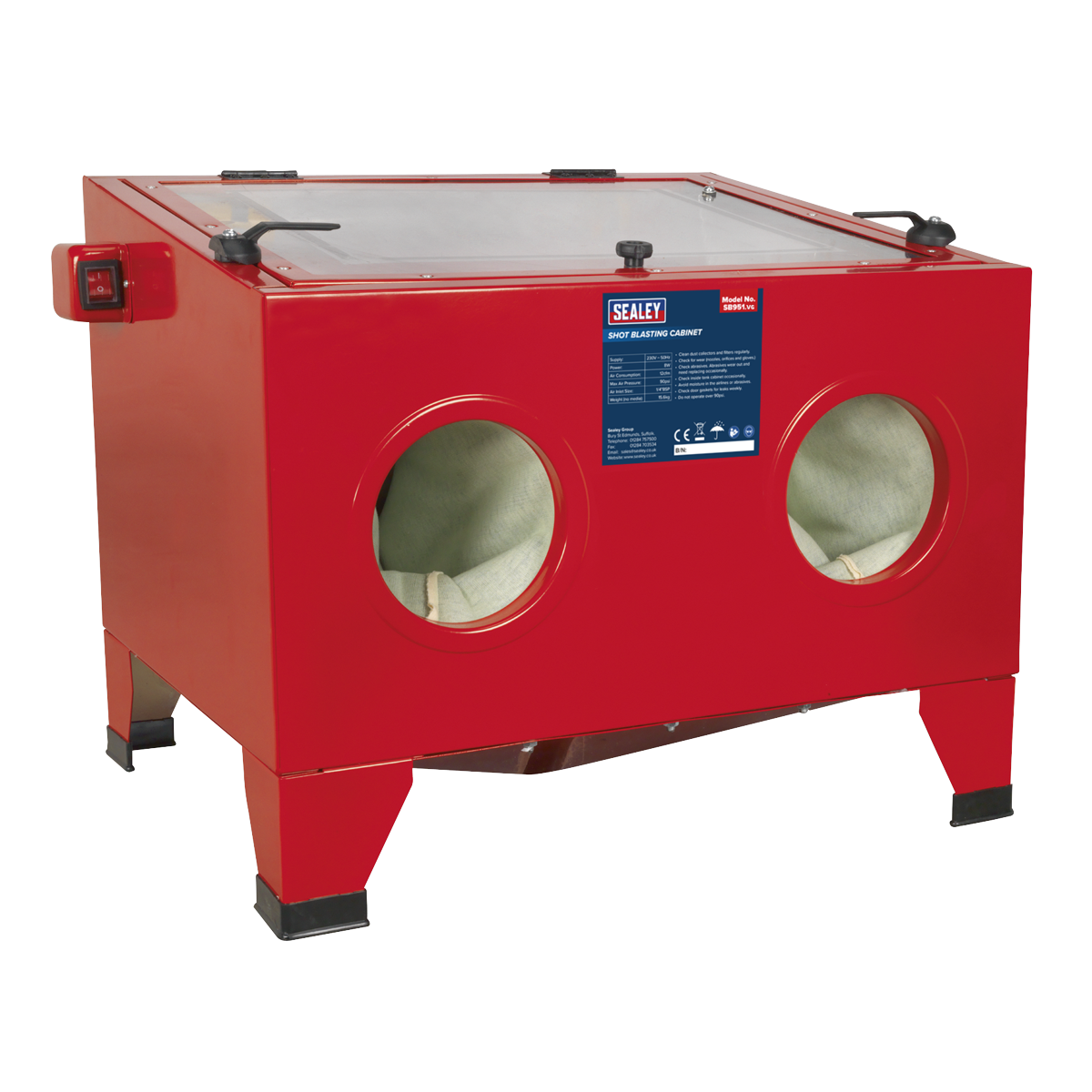Shot Blasting Cabinet with Gun 640 x 490 x 490mm SB951
