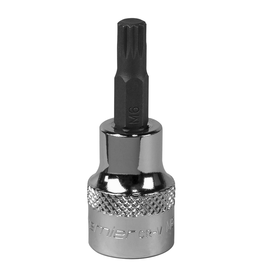 Spline Socket Bit 3/8"Sq Drive M6 SBS004