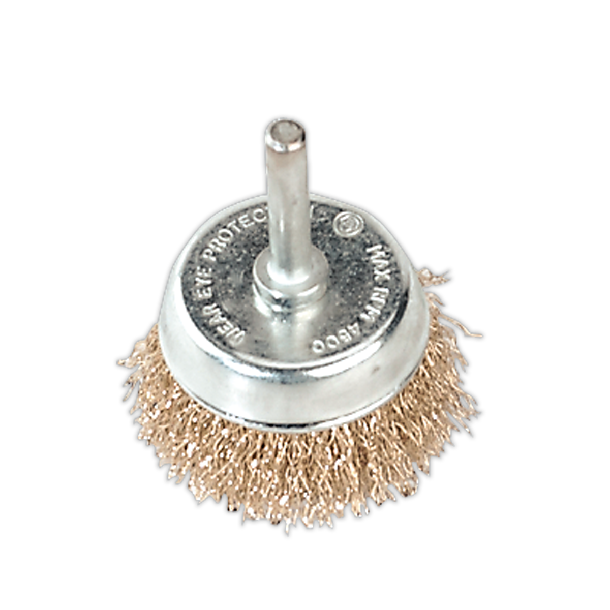 50mm Crimped Wire Cup Brush with 6mm Shaft SCB50