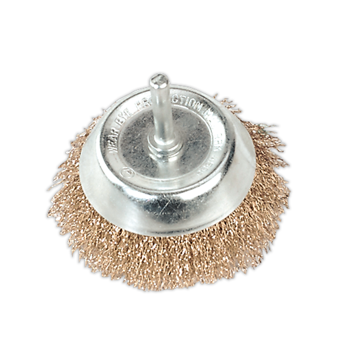 75mm Crimped Wire Cup Brush with 6mm Shaft SCB75