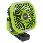 8" Portable Clip Fan with Worklight 4-Speed SCF8WL