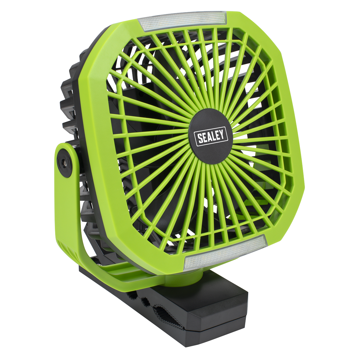 8" Portable Clip Fan with Worklight 4-Speed SCF8WL