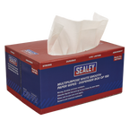 Multipurpose Smooth White Paper Wipes 73gsm - Dispenser Box of 150 Sheets SCP1501