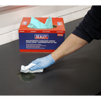 Multipurpose Creped Turquoise Paper Wipes 69gsm - Dispenser Box of 160 Sheets SCP1601