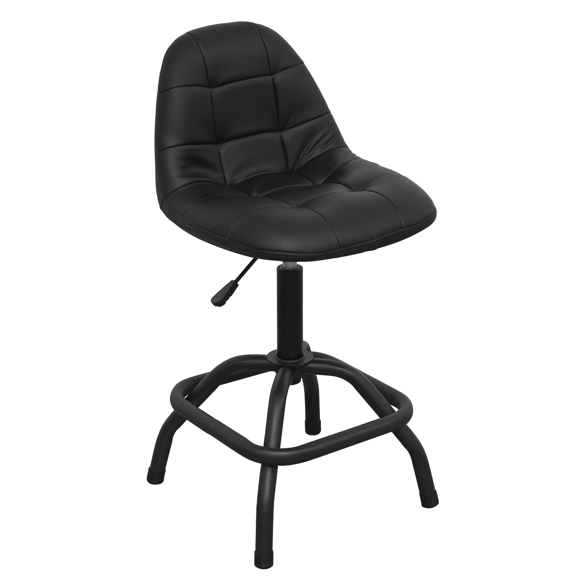 Pneumatic Workshop Stool with Adjustable Height Swivel Seat & Back Rest SCR01B