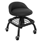 Pneumatic Creeper Stool with Adjustable Height Swivel Seat & Back Rest SCR02B