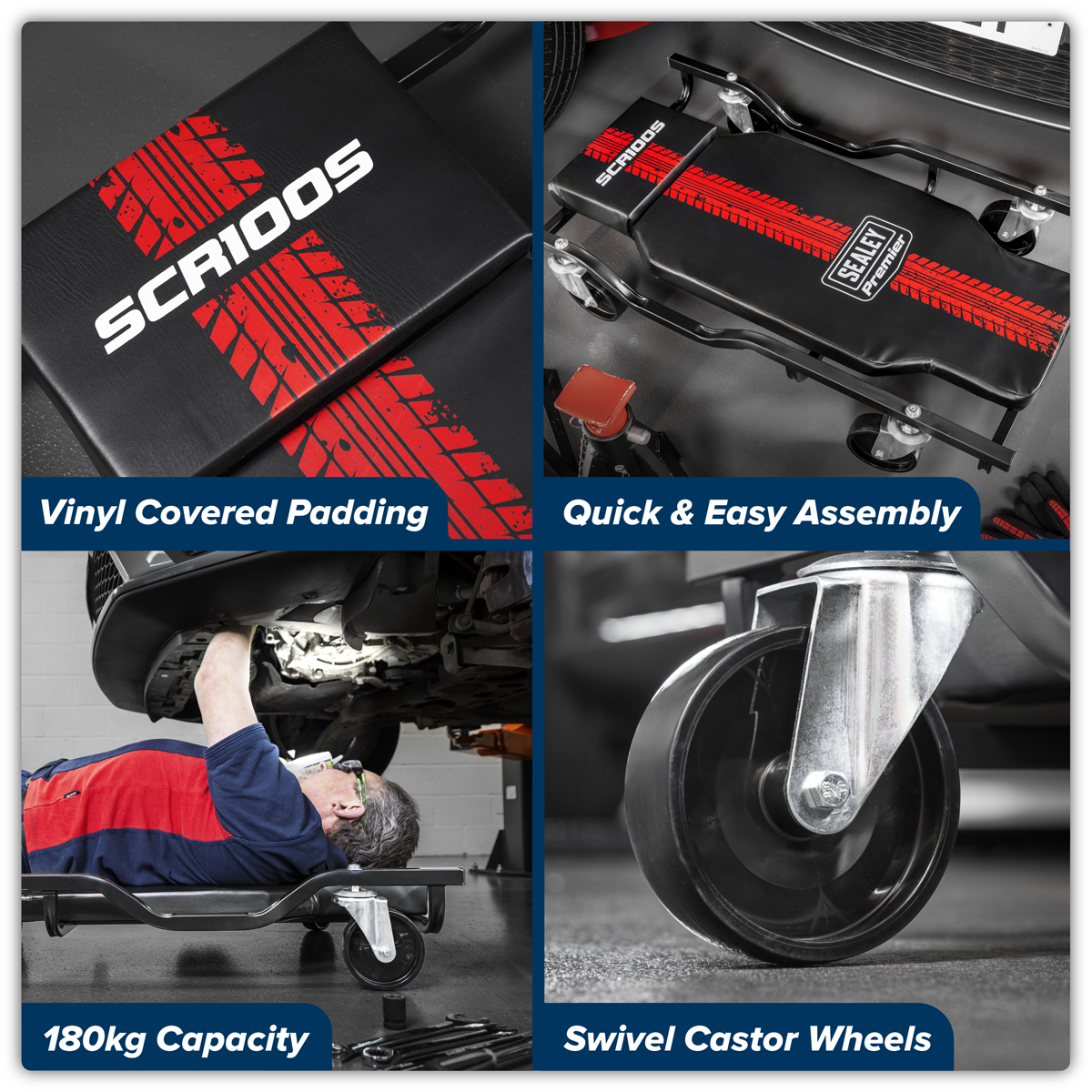 Steel Creeper with 4 Rough Ground Wheels SCR100S