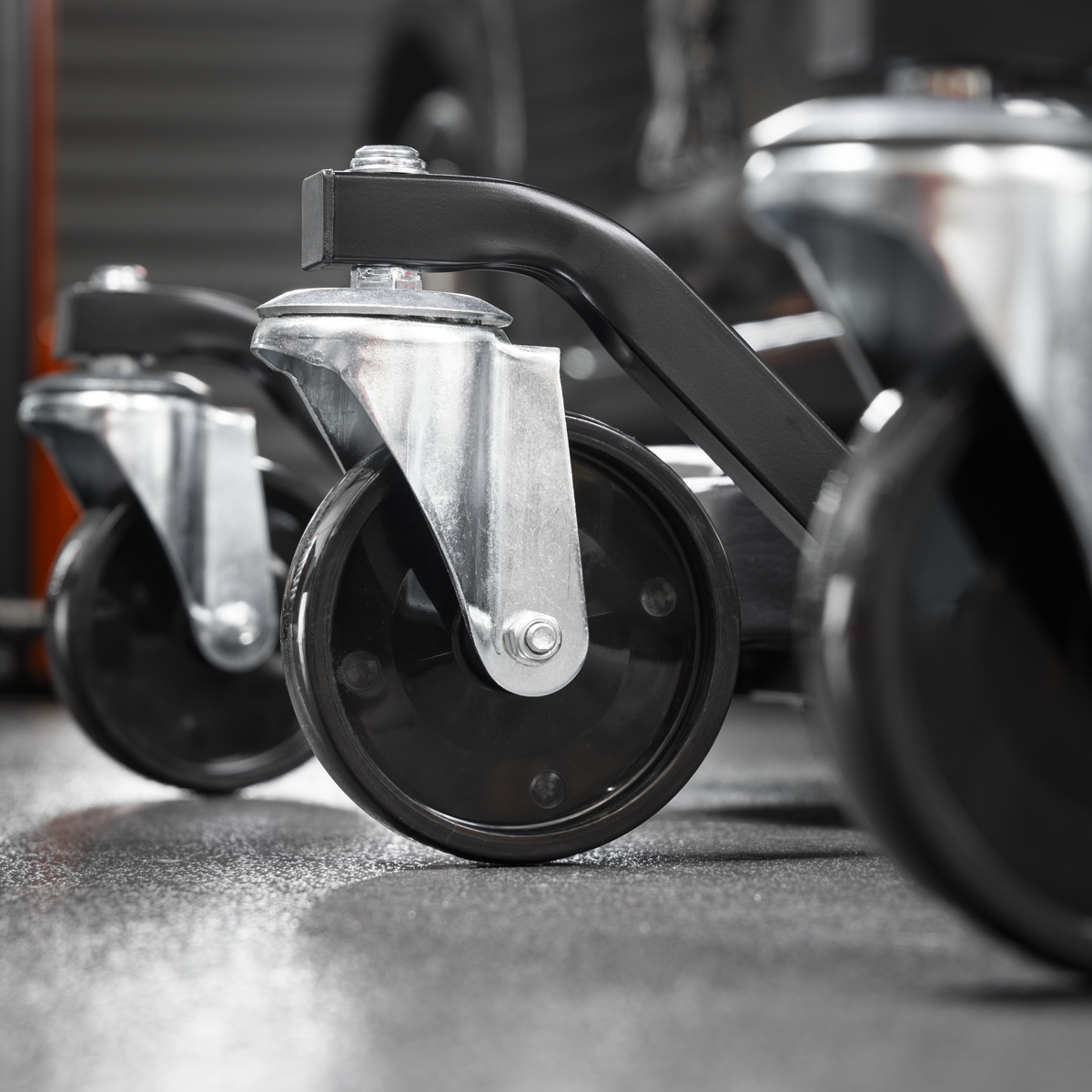 Steel Creeper with 6 Rough Ground 5" Wheels & Headrest SCR101P