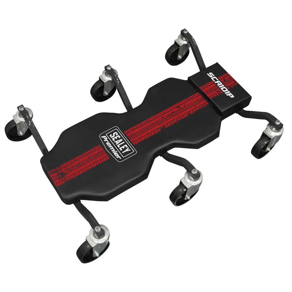 Steel Creeper with 6 Rough Ground 5" Wheels & Headrest SCR101P